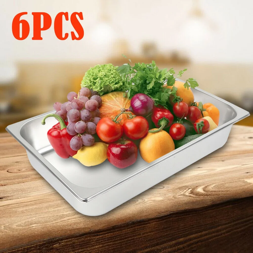 TFCFL 6-Pan Steam Table Pots Large Capacity 4