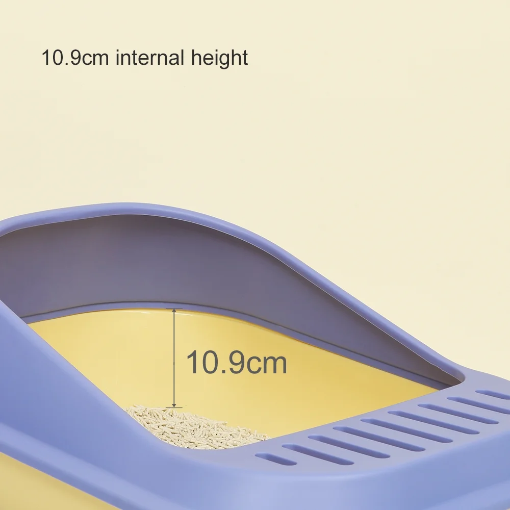 Cat Litter Box Large Space Innovative Shell Biomimetic Structure Leakage Pedal Design Environmentally Friendly Material Double-Layer Separation Structure