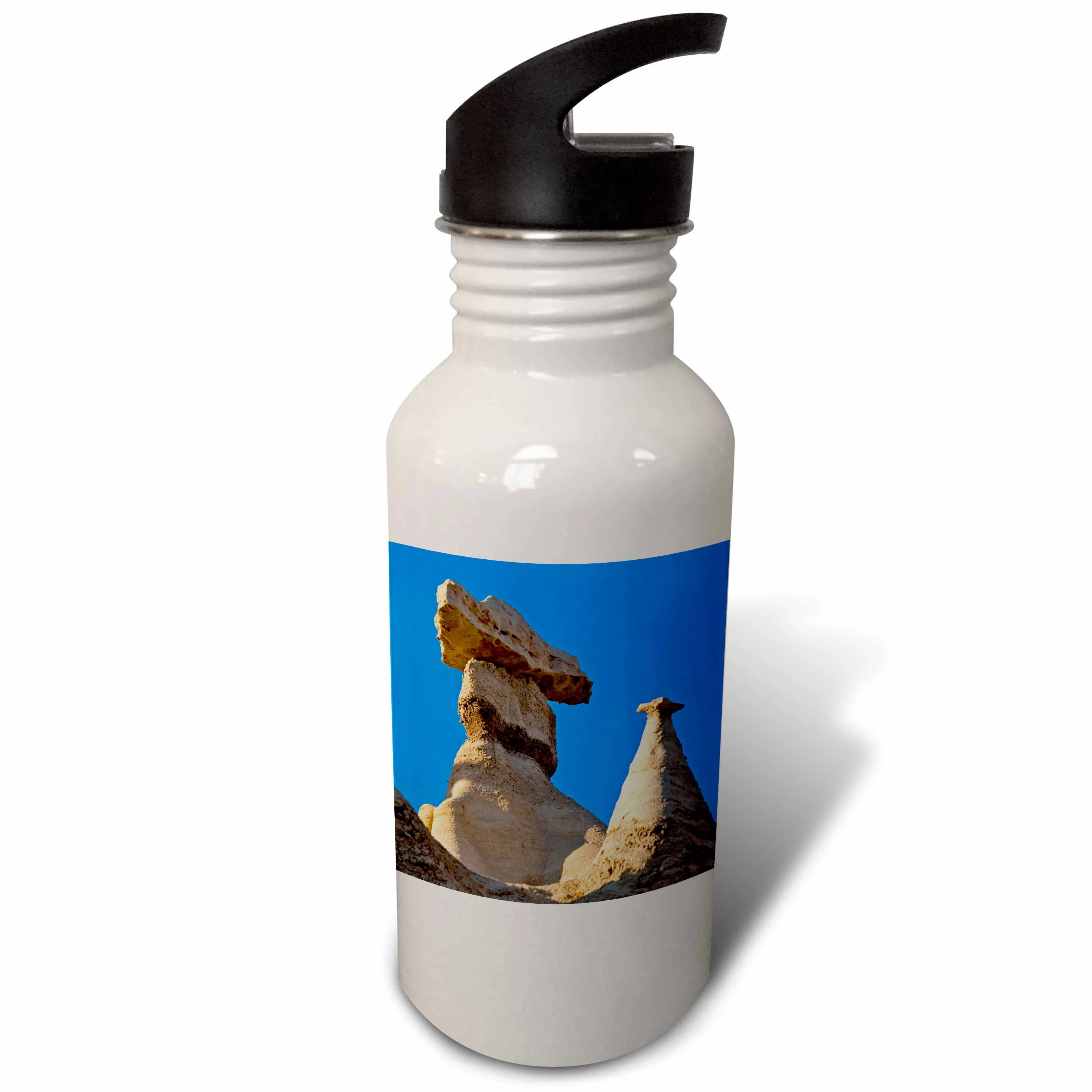 Badlands rock formation, Bisti Wilderness, New Mexico - US32 CHA0011 - Chuck Haney 21 oz Sports Water Bottle wb-92575-1