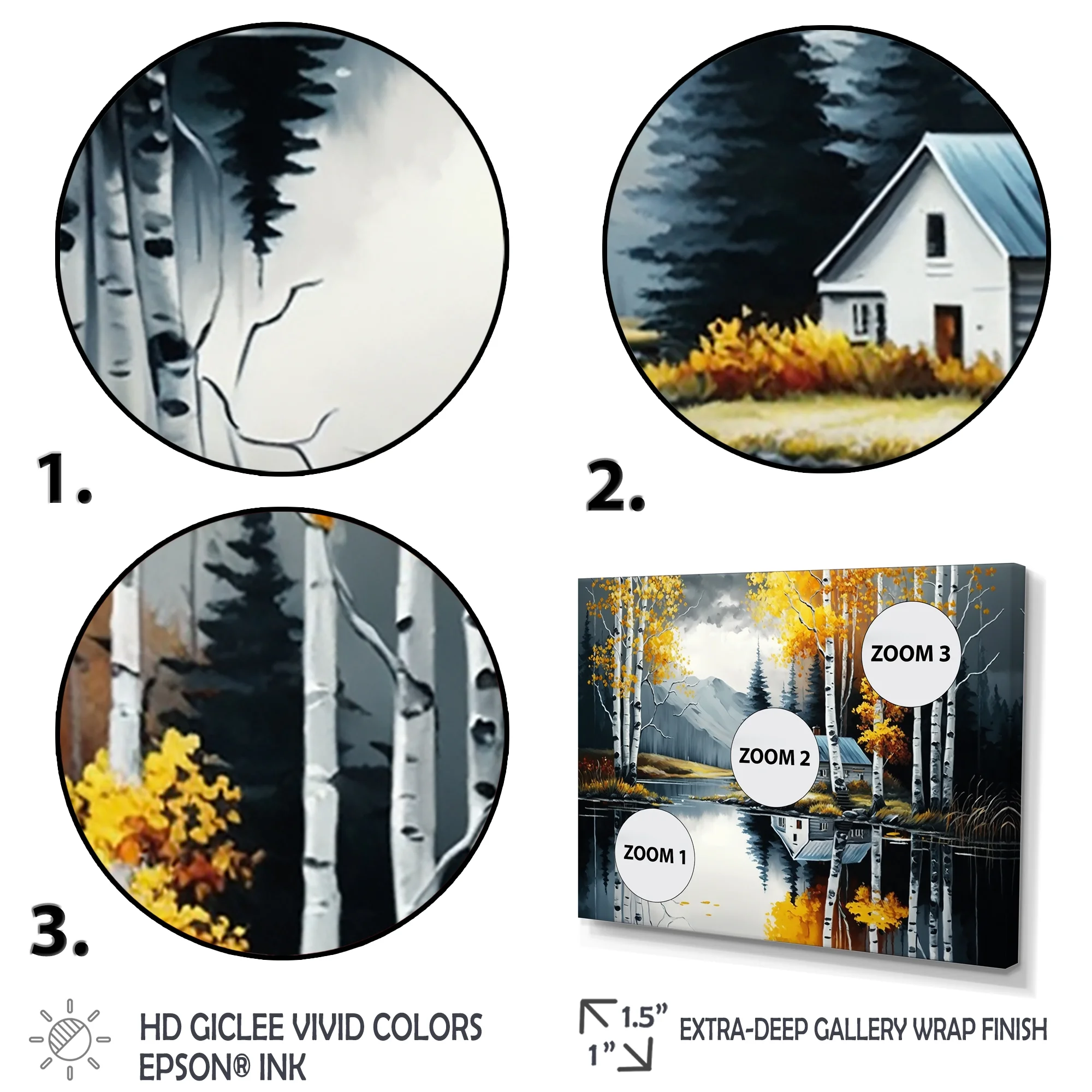 Designart Cabin By The Lake In Summer I Canvas Wall Art