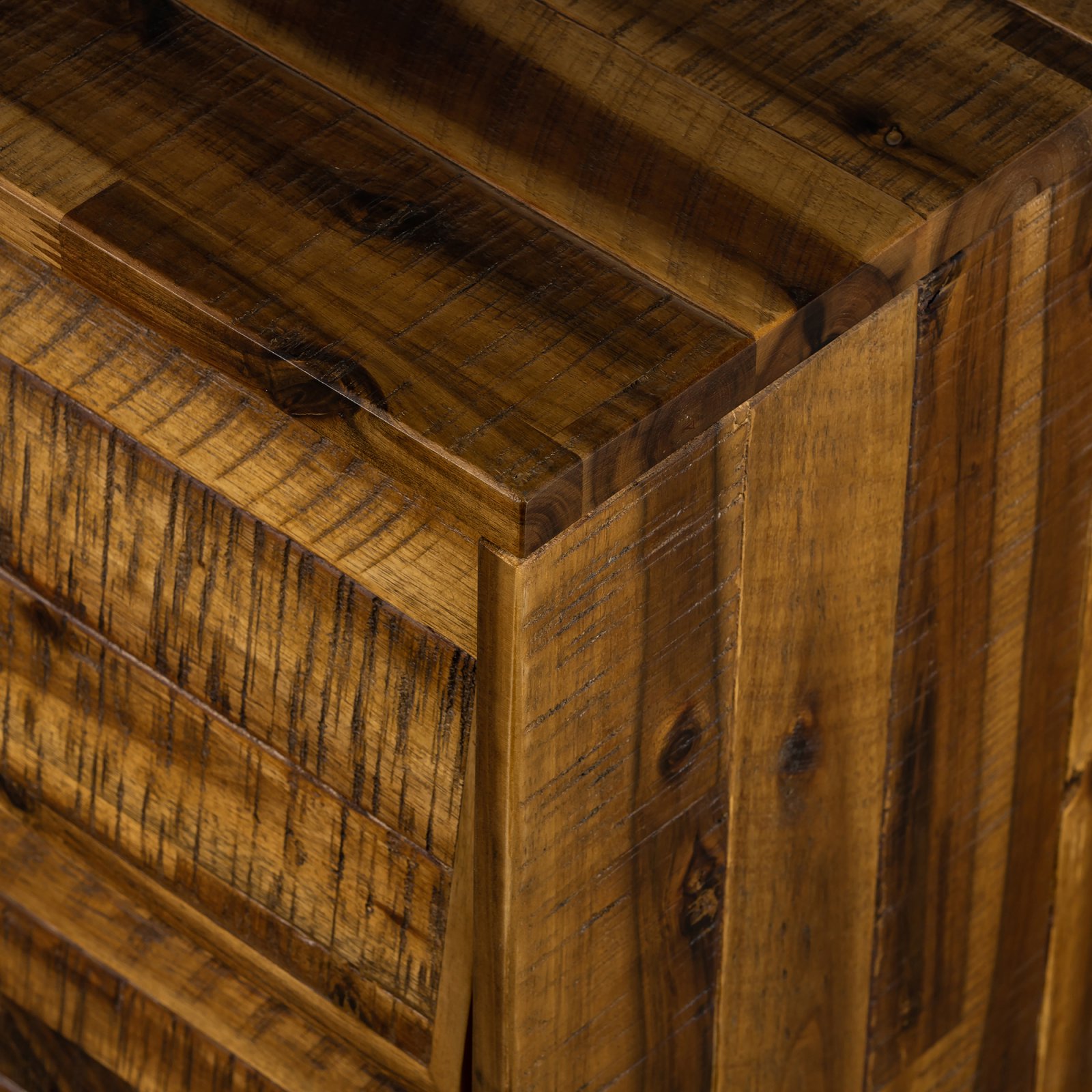 Armen Living Cusco 6-Drawer Modern Wood Dresser in Acacia Brown