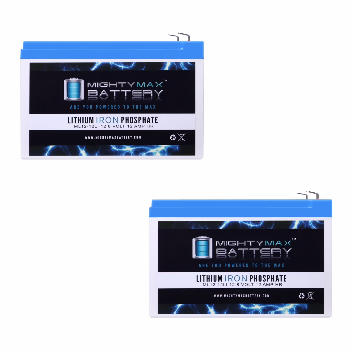 12V 12Ah Lithium Replacement Battery Compatible with Electra ScootNGo 88700 Scooter Bike - 2 Pack