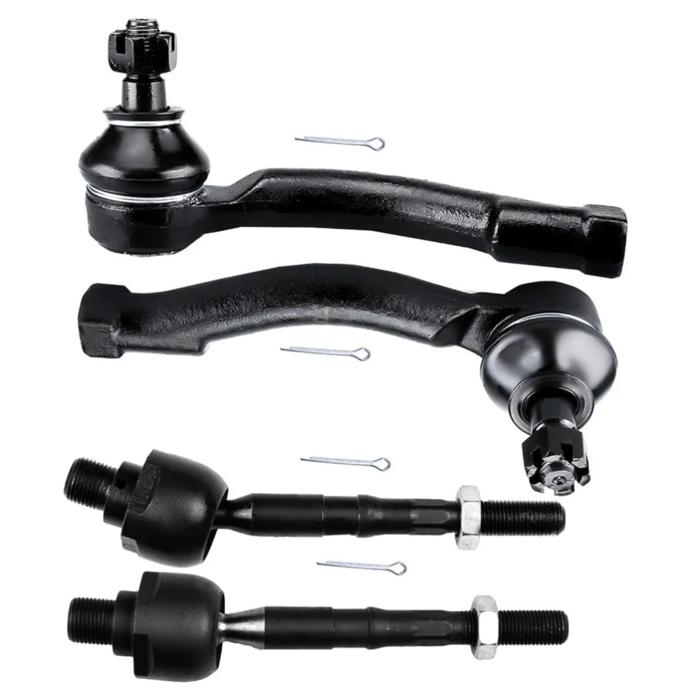For 03-09 Sorento 4pcs Front Inner & Outer Tie Rod Links Steering Part