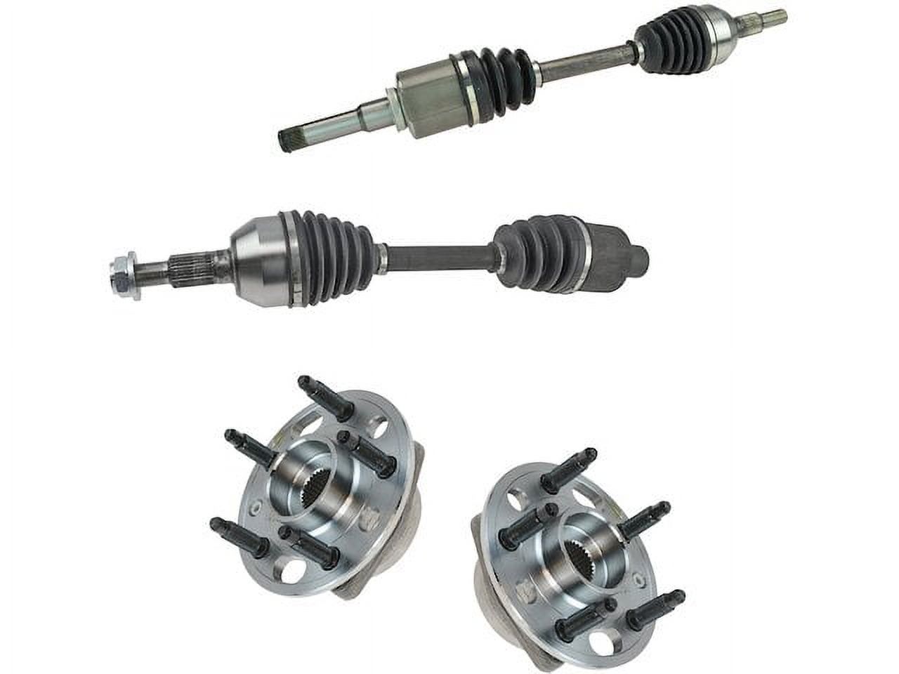 CV Axle and Wheel Bearing Hub Assembly Kit - 4 Piece - Compatible with 2010 - 2017 Chevy Equinox 2.4L 4-Cylinder 2011 2012 2013 2014 2015 2016