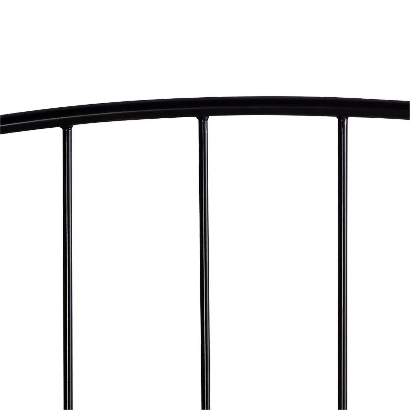 Bowery Hill Metal Full Bed with Arched Spindle Design Black