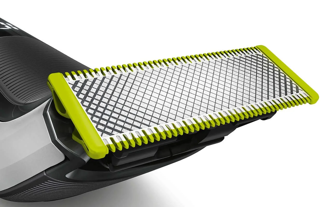 Philip OneBlade, Hybrid Electric Trimmer w Shaver w Charging Stand & Precision Comb, QP6520 + OneBlade Body Kit, 3 pieces, QP610 + 2 QP220 OneBlade Replacement Blades