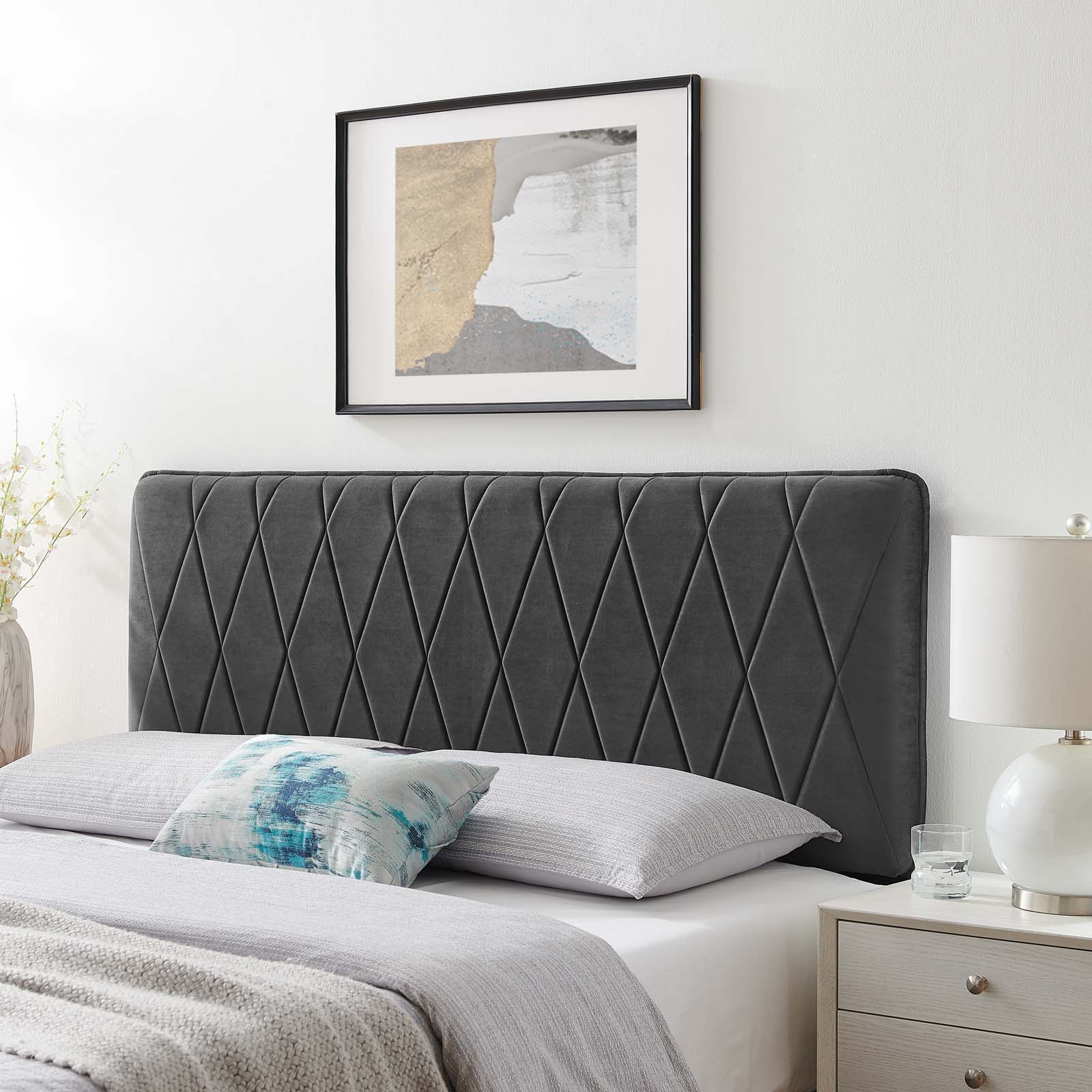 Modway Leila King/California King Headboard in Charcoal
