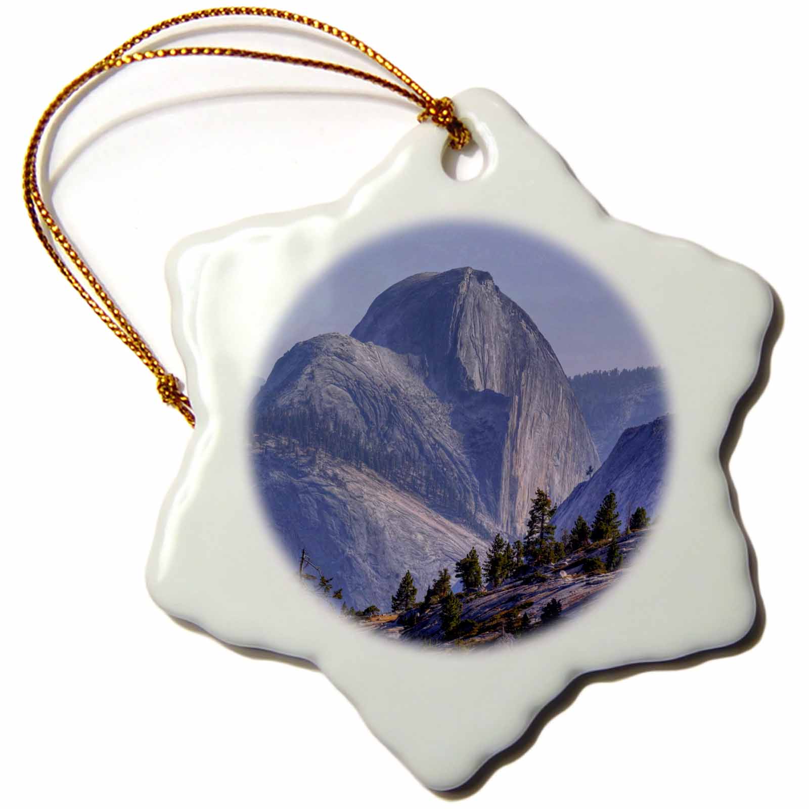 3dRose USA, California, Yosemite National Park. Half Dome - US05 BJY0061 - Jaynes Gallery - Snowflake Ornament, 3-inch