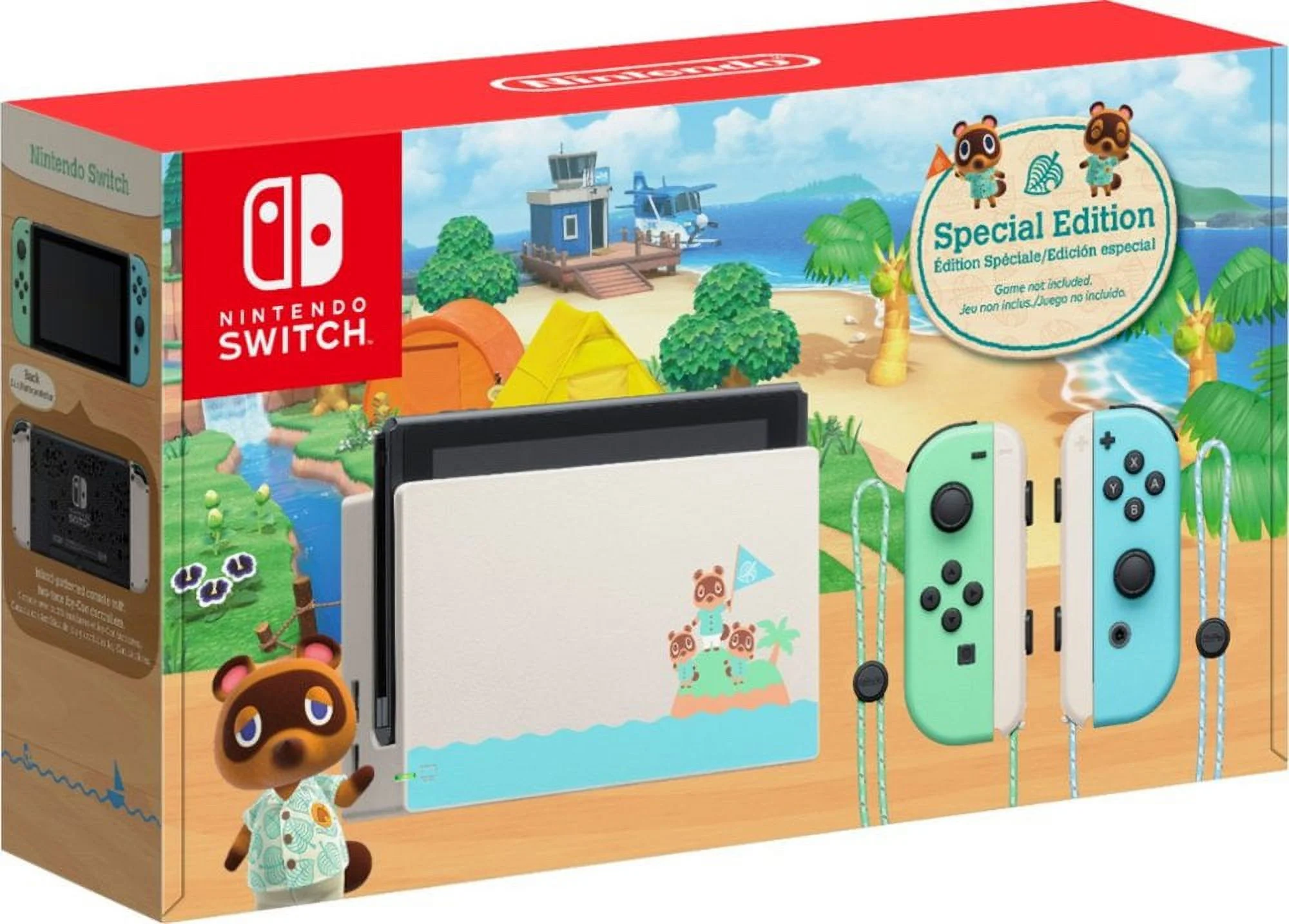 Nintendo Switch Animal Crossing Special Version Console Set, Bundle With Octopath Traveler And Mytrix Wireless Switch Pro Controller and Accessories