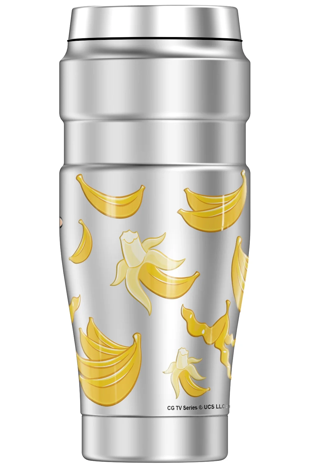 Curious George Curious George Bananas THERMOS STAINLESS KING Stainless Steel Travel Tumbler, Vacuum insulated & Double Wall, 16oz