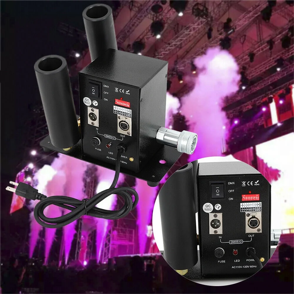 110V 200W DMX LED CO2 Jet Cannon Machine Club Stage Magic Effects Double Tube with 6M Hose