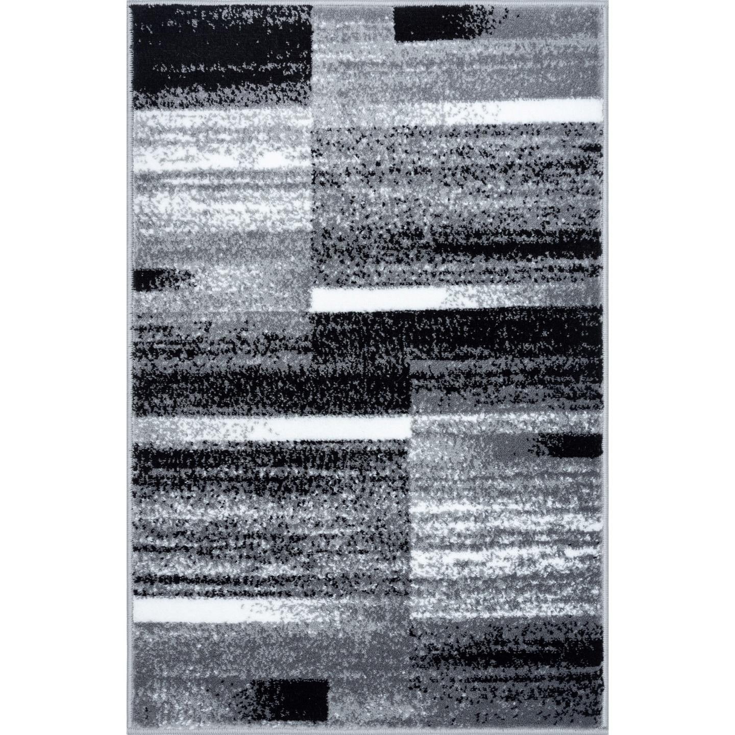 Luxe Weavers Art Deco Abstract Geometric Gray 8x10 Area Rug for Living Rooms