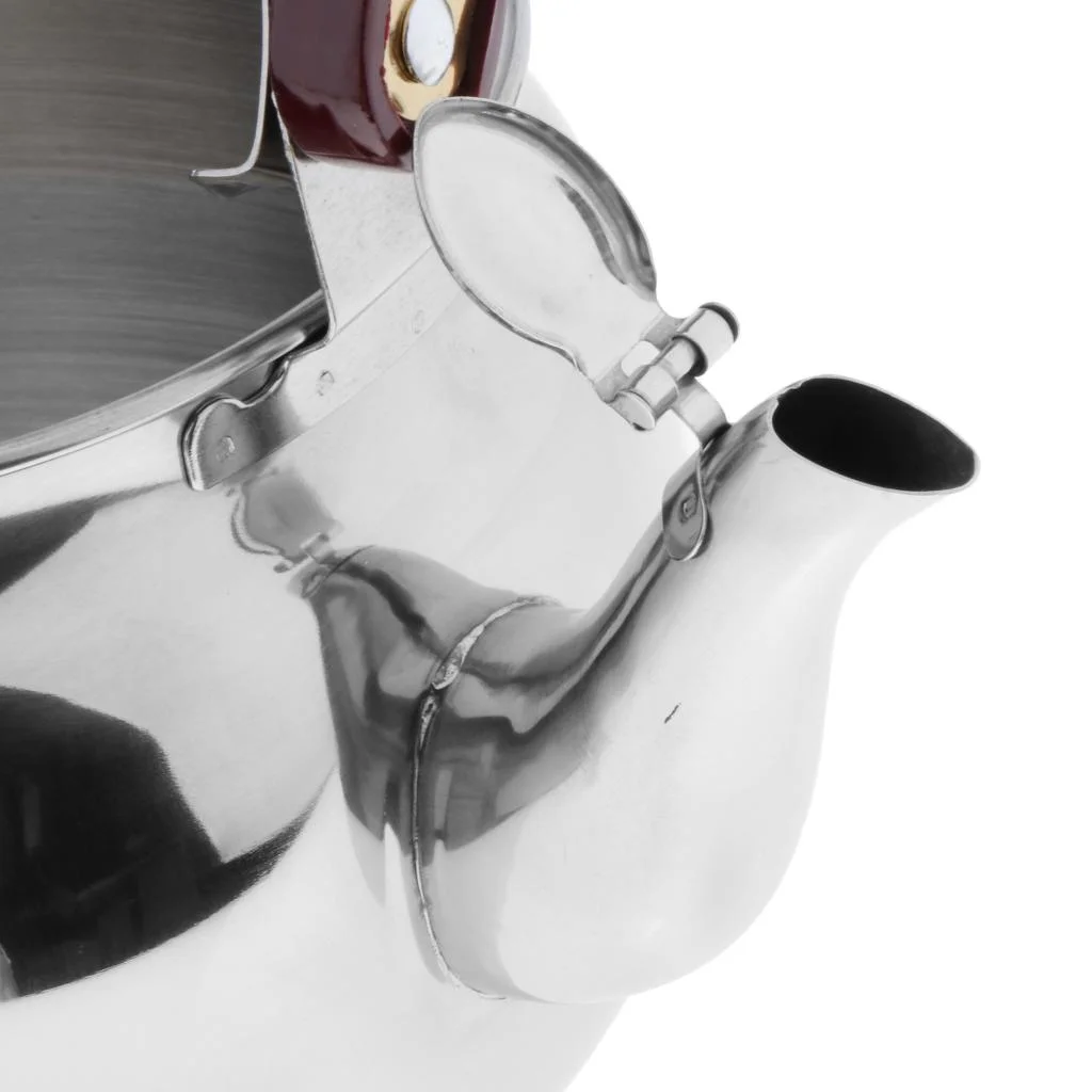 0.6L Stainless Steel Whistling Kettle Teapot Electric Gas Hobs Camping