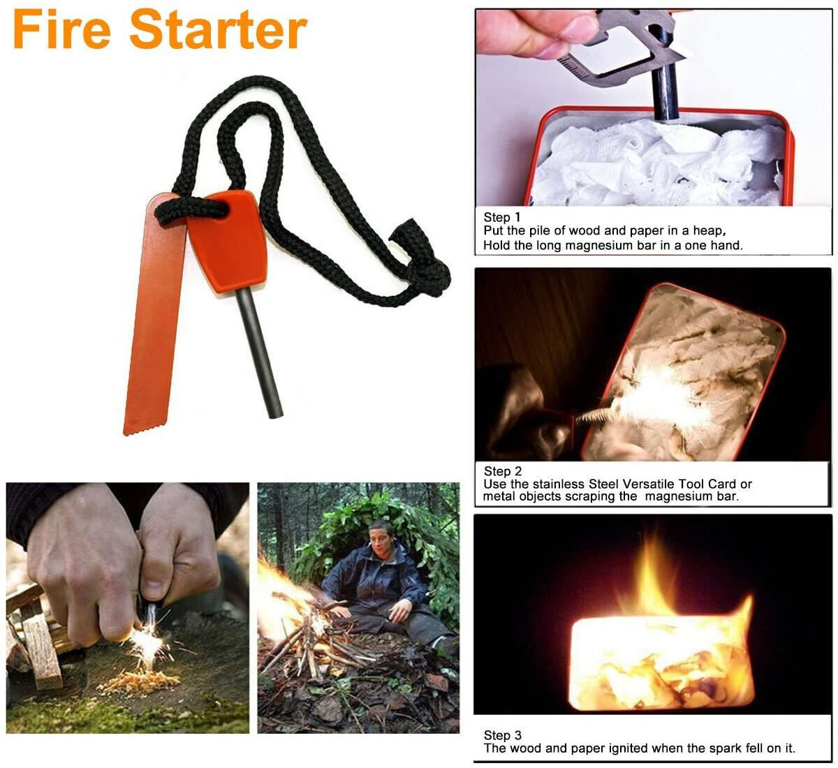 Emergency Survival Equipment Kit Sports Outdoor Tactical Hiking Camping Tool Set