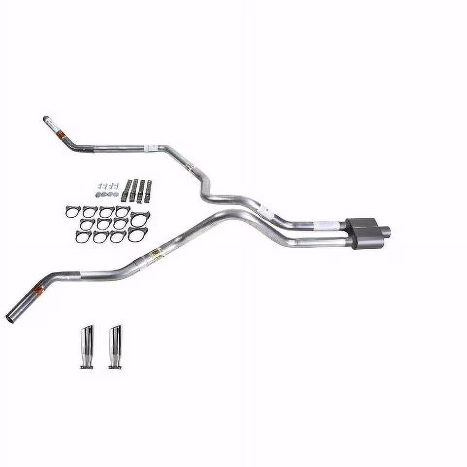Tundra 00-07 dual exhaust 2.5 MA pipe 1 chamber muffler RC Tip Corner exit
