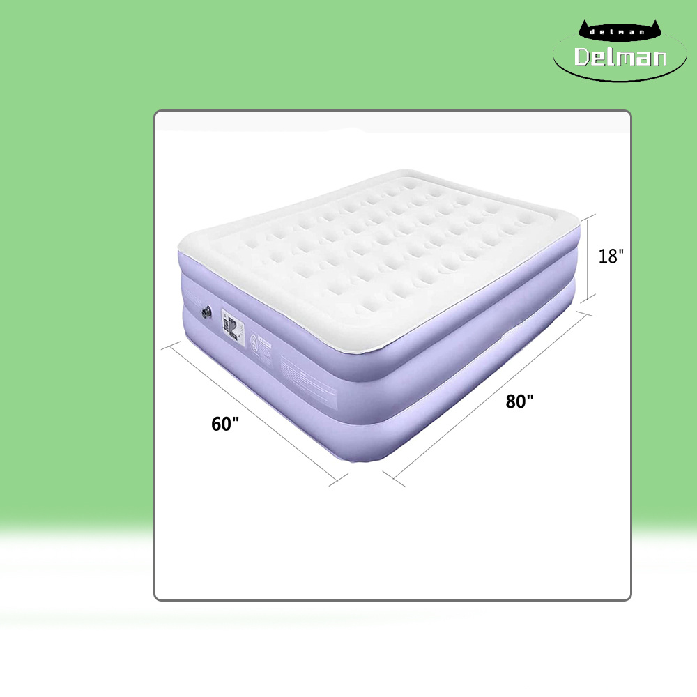 Elevated Air Mattress Queen with Built in Pump 3Mins Auto Fast Inflate & Deflate