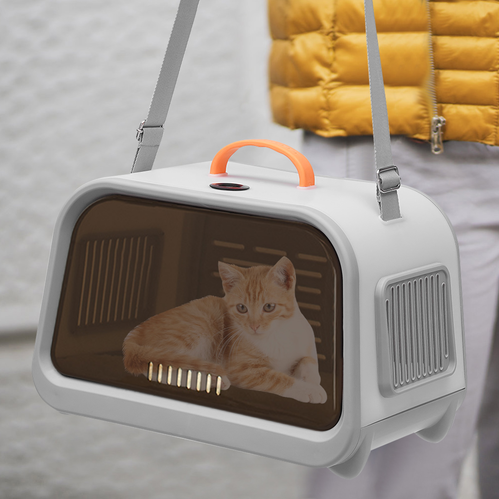 Pet Dog Cat Carrier Bag Comfort Travel Case Breathable Comfort and Visible Space