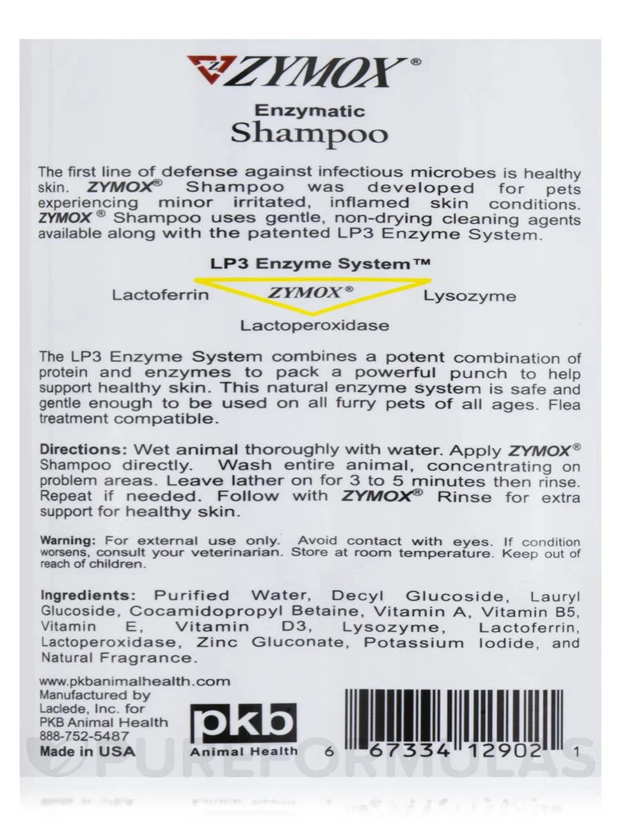 Zymox Enzymatic Shampoo, 12 oz