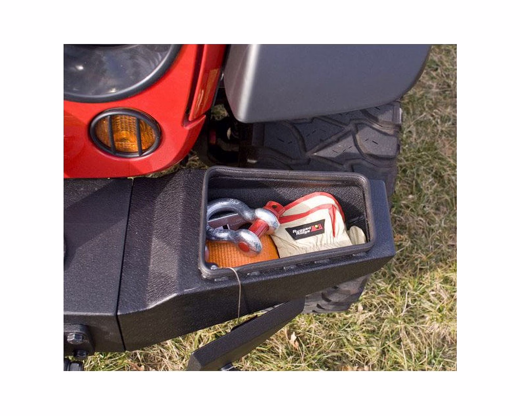 Rugged Ridge by RealTruck | 11540.22 Xhd Bumper Storage End Kit, Front; 1976-2006 CJ/Wrangler Compatible with Select: 2015-2018 Jeep Wrangler Unlimited, 2012-2014 Jeep Wrangler