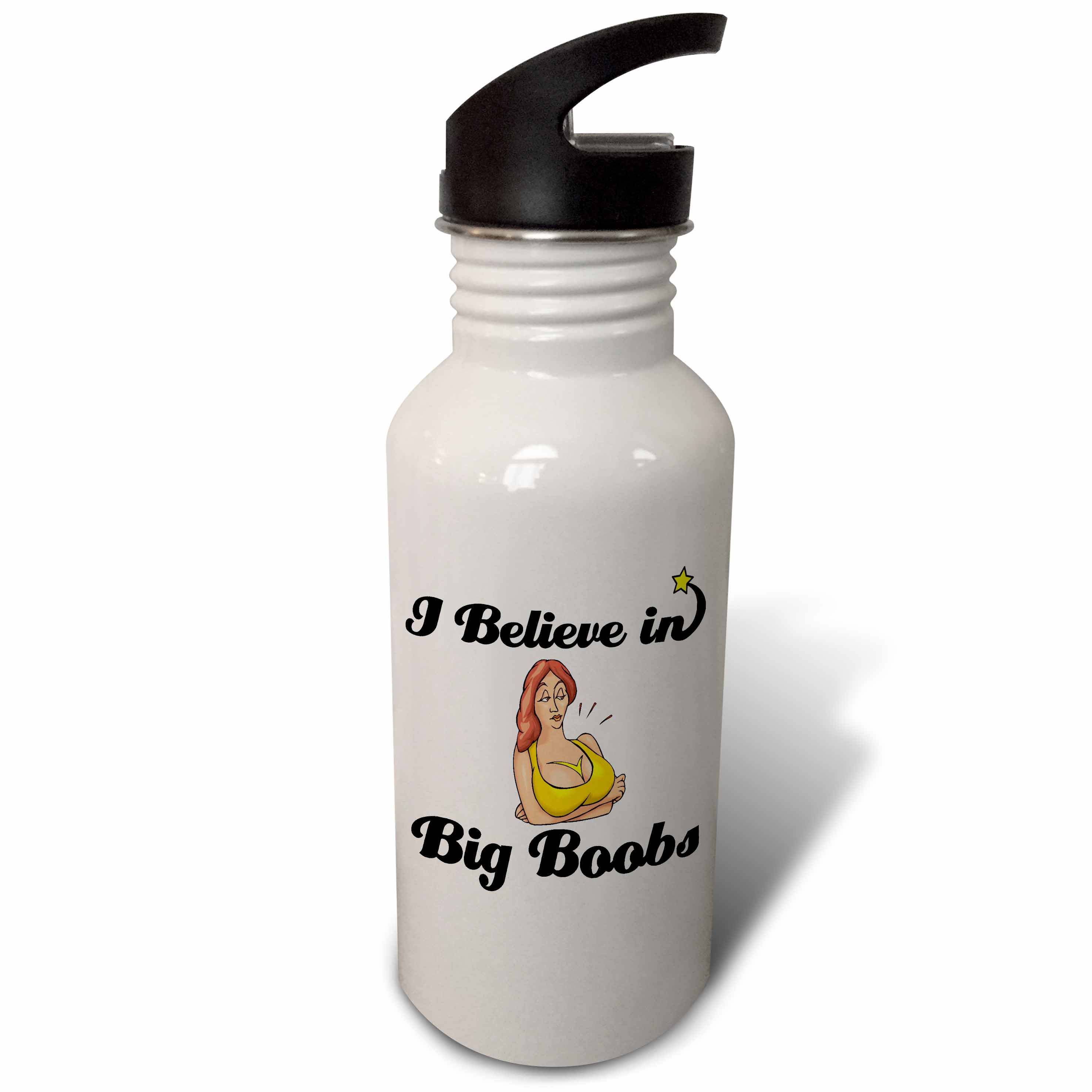 I Believe In Big Boobs 21 oz Sports Water Bottle wb-104818-1