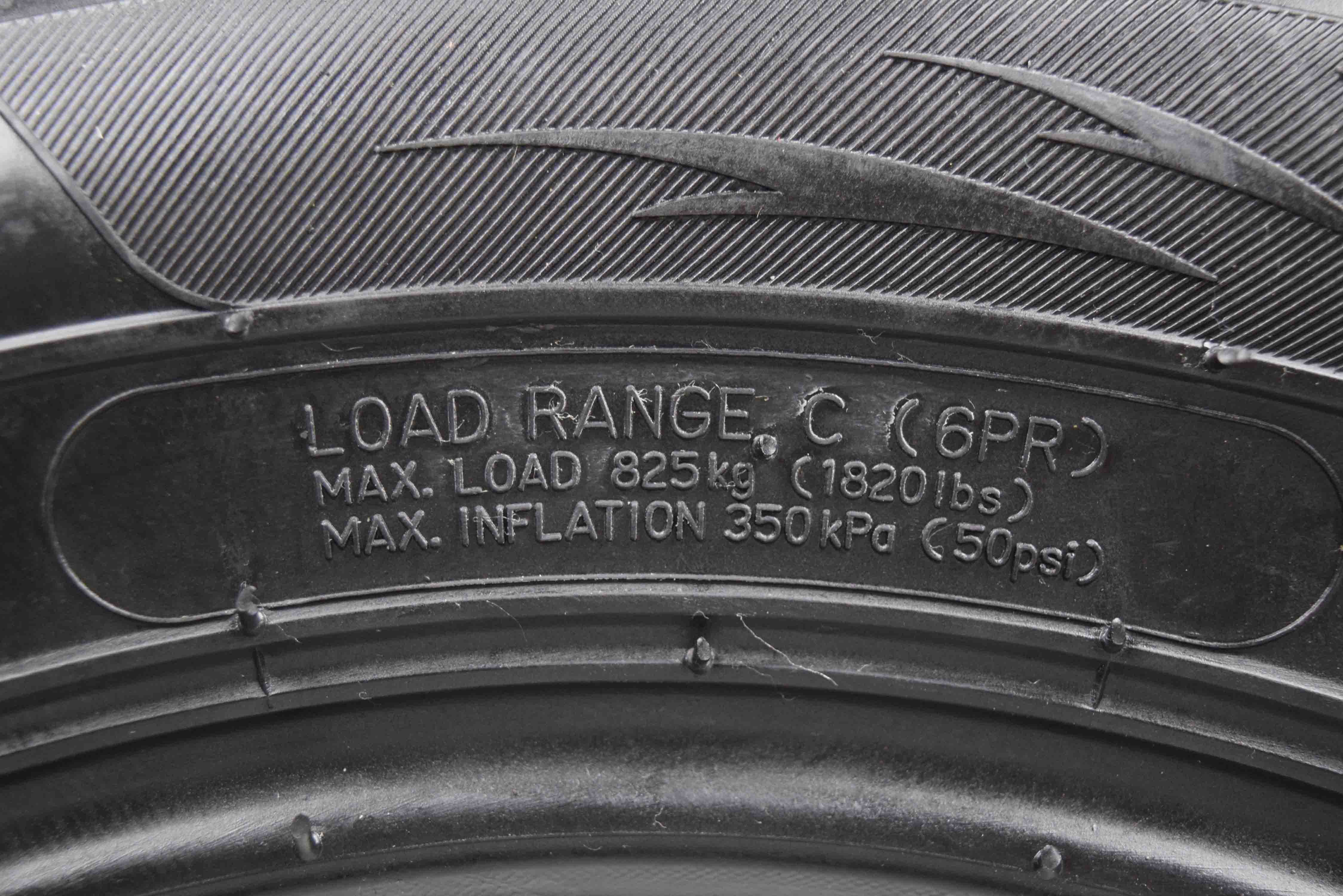 MASSFX 205/75-15 Front/Rear Tire - Bias 6 Ply Trailer Tire with Omni-Directional Tread ST205/75D15