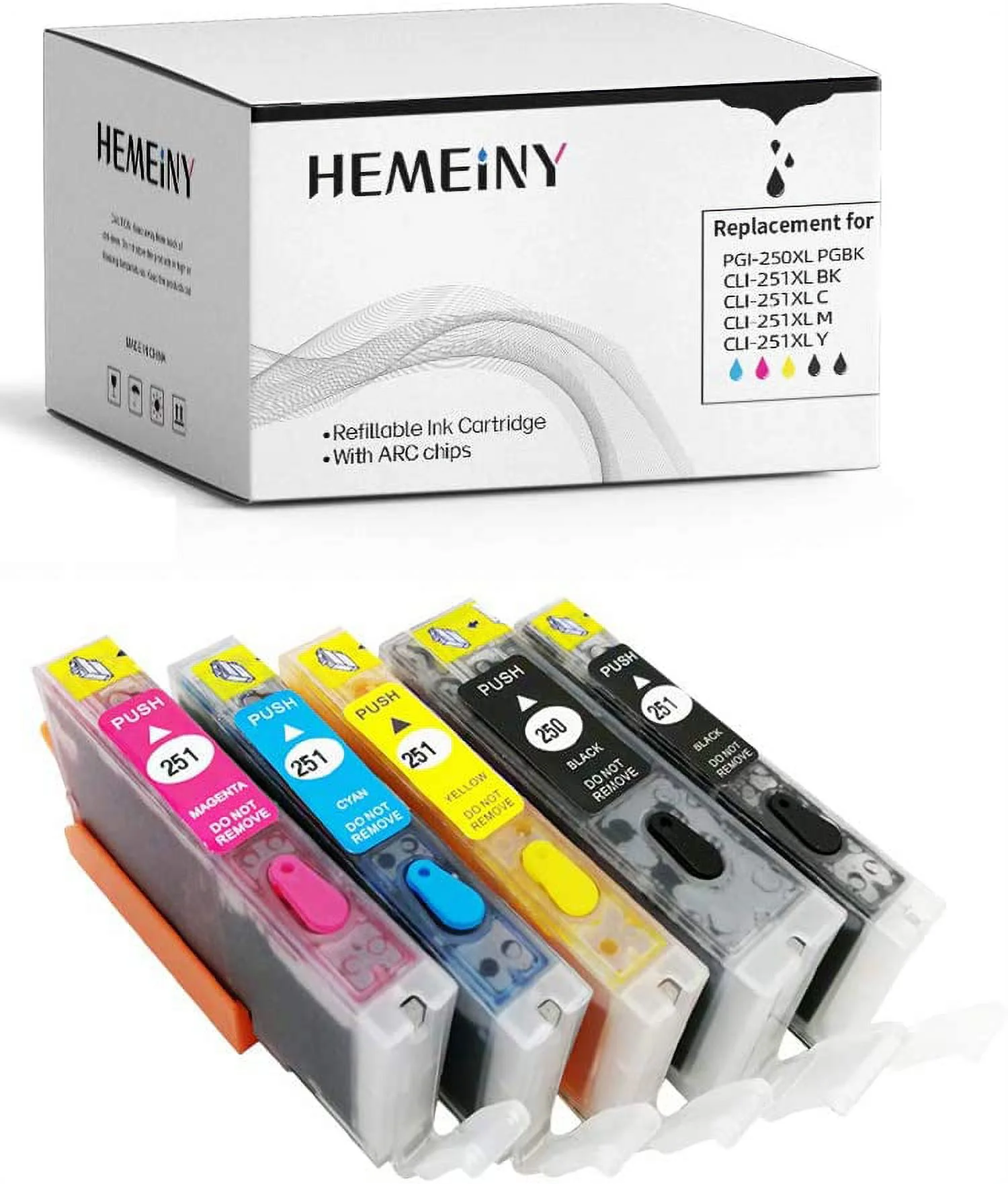 PGI-250XL CLI-251XL Full Refillable Ink Cartridge for Pixma MG5420 IP7220 MX722 MX922 MG5520 MG6420 MG5620