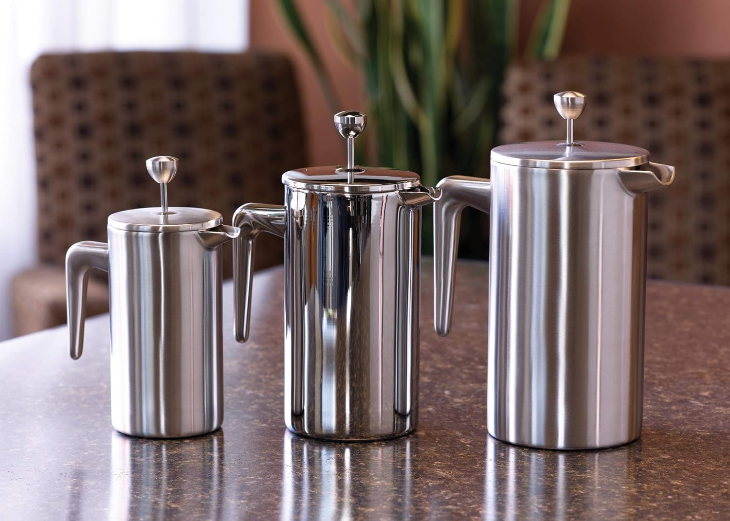 PDWSA800PS Double Wall Coffee Press, Stainless Steel, Polished, 27 Oz.