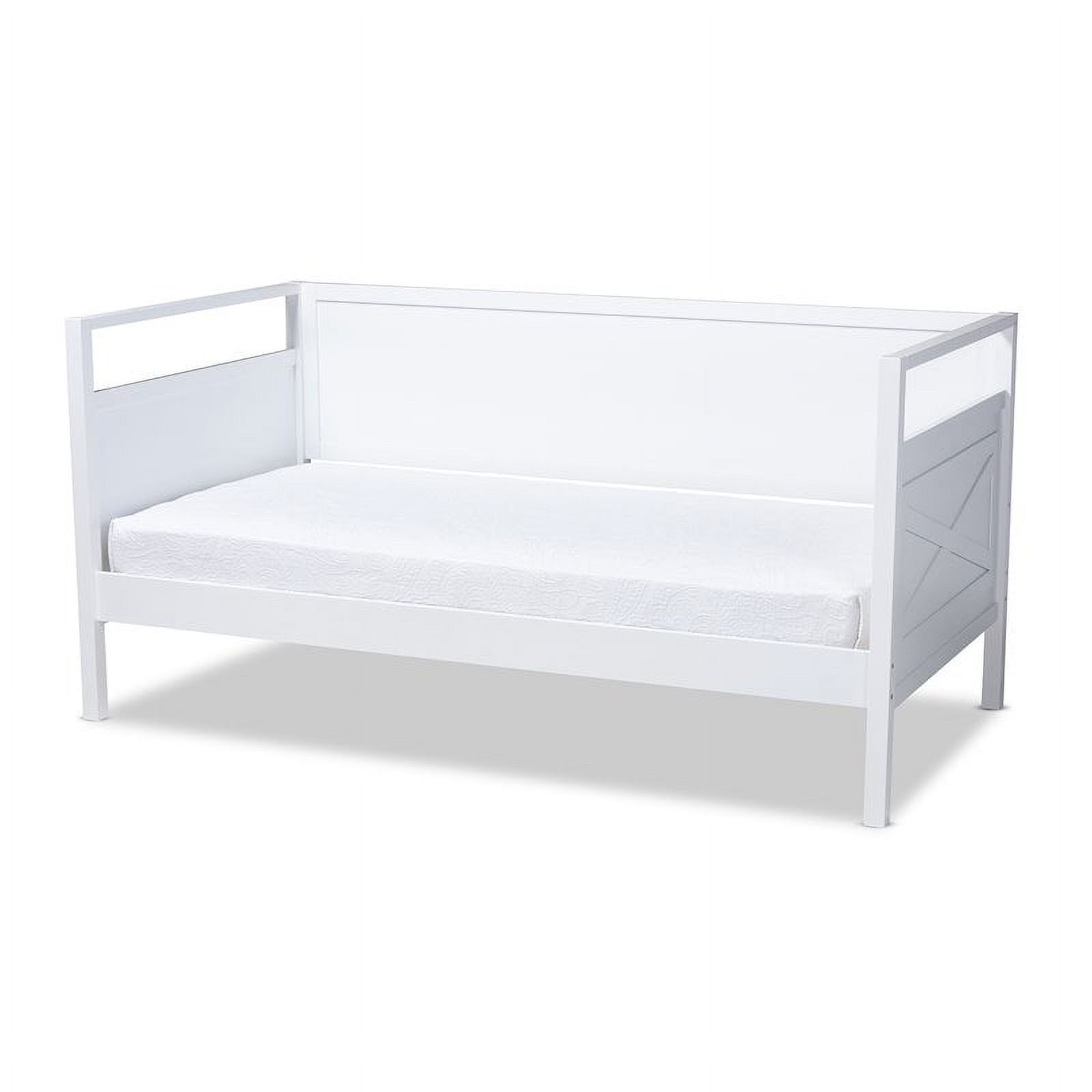 Allora Cottage Farmhouse White  Wood Twin Size Daybed