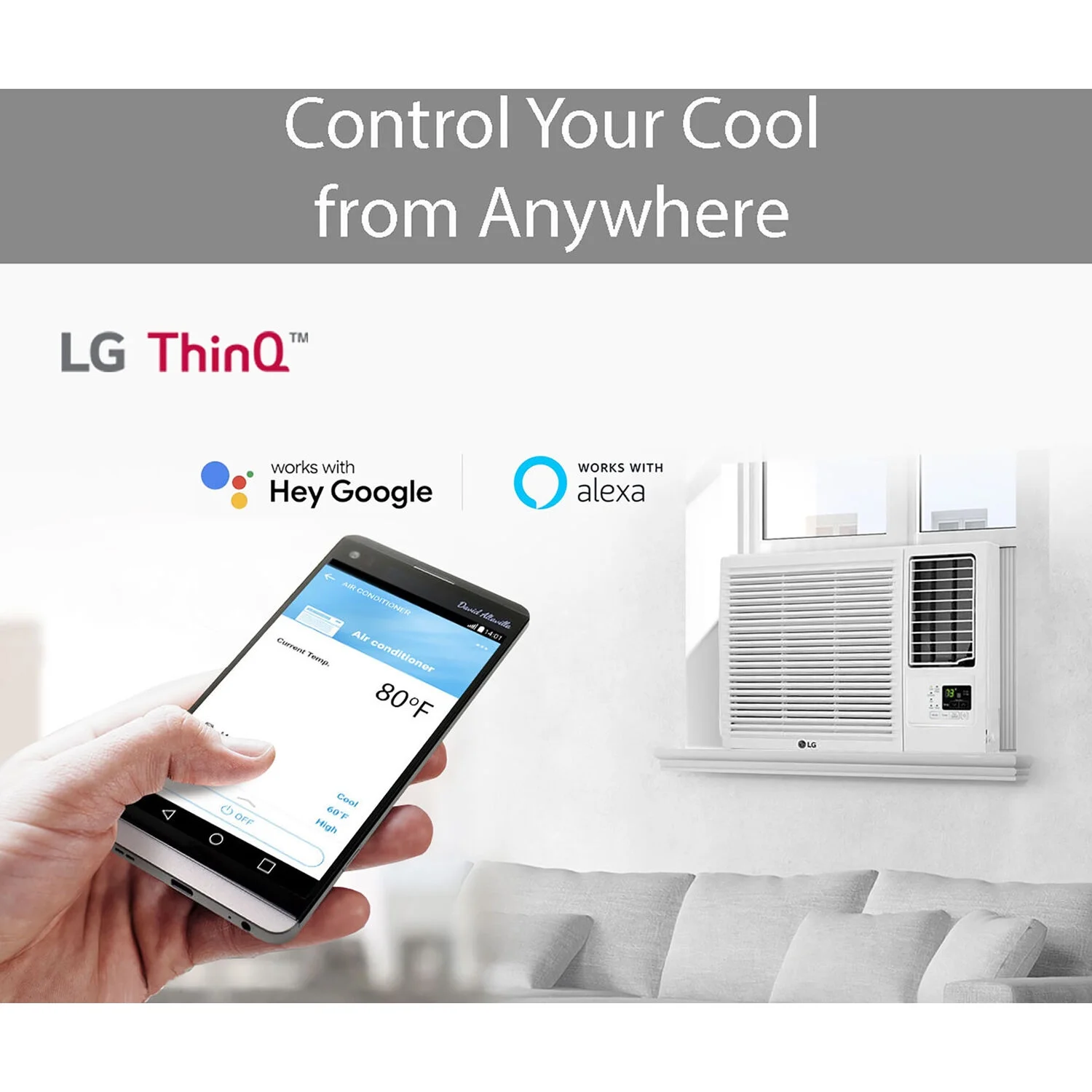 LG Electronics 12,000 BTU Heat and Cool Window Air Conditioner with Wi-Fi Controls