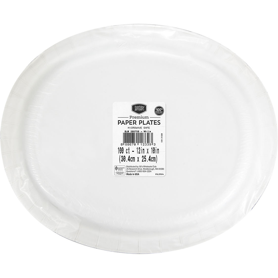 Berkley Jensen, Oval Platter, 100 ct. - White