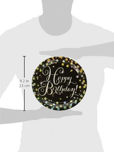 Amscan Sparkling Celebration Round Prismatic Plates - 9