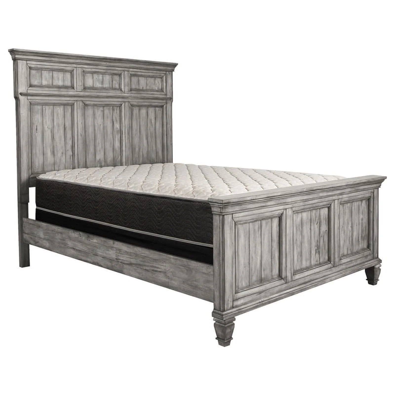 Pemberly Row 4-piece Traditional Wood Queen Panel Bedroom Set Gray