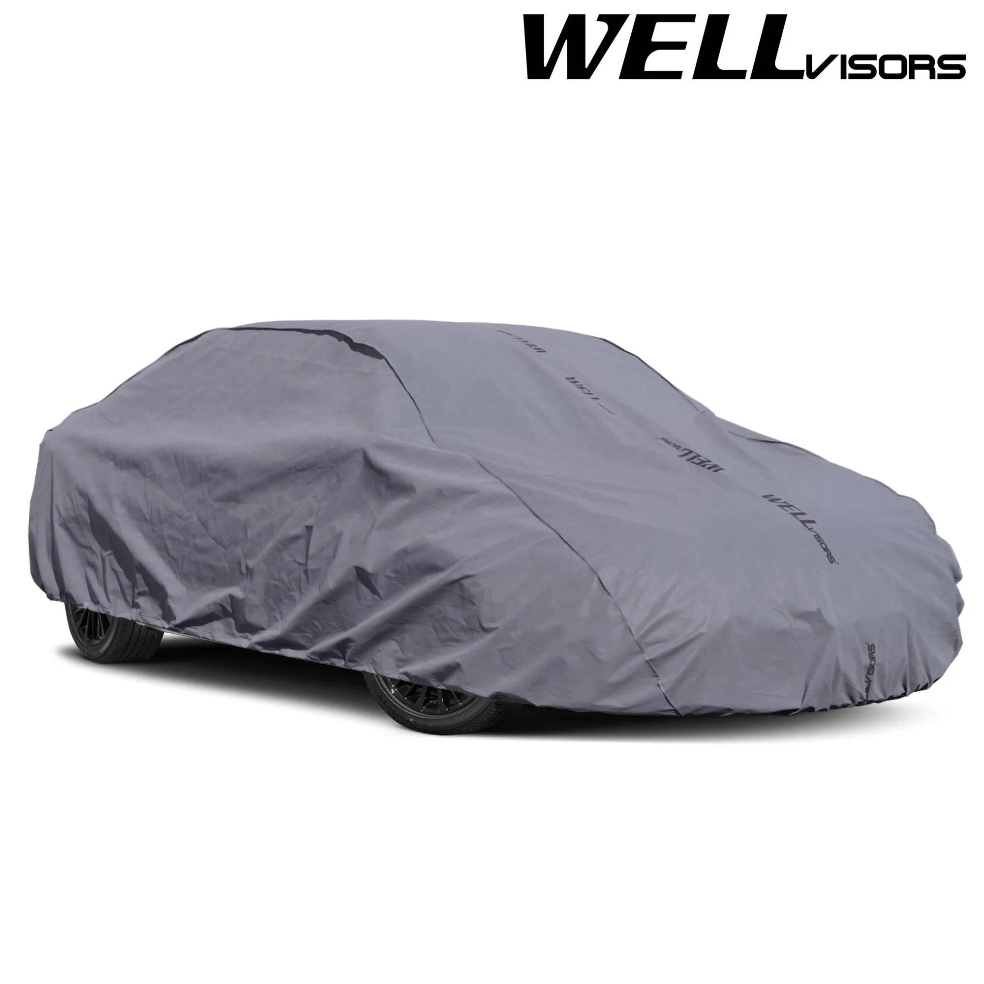 WellVisors All Weather UV Proof Gray Car Cover for 1975-1985 VW Rabbit Hatchback 3 Dr 3-6899681HB