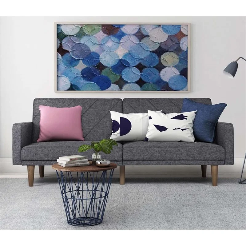 DHP Modern Retro Paxson Futon, Gray Linen