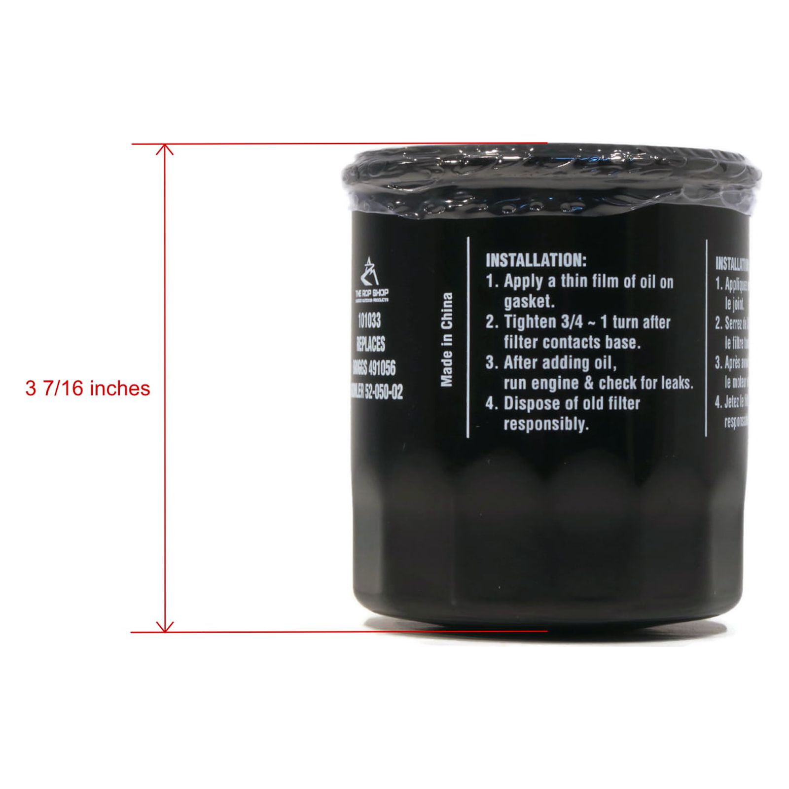 The ROP Shop | Set of 4 Oil Filters For Kohler Engines CH11-CH25, CV11-CV22, M18-M20
