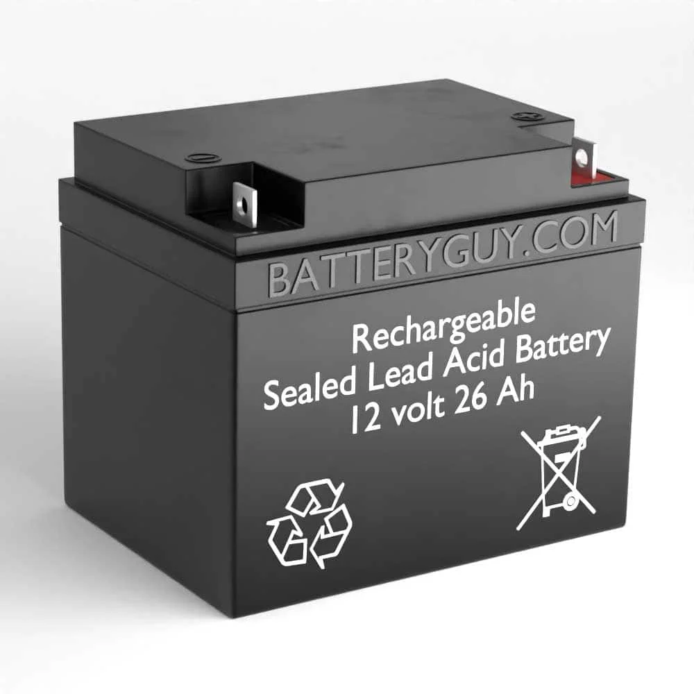 BatteryGuy BG-12260NB 12V 26AH Replacement for SLA1146-NB (2 Pack, rechargeable)