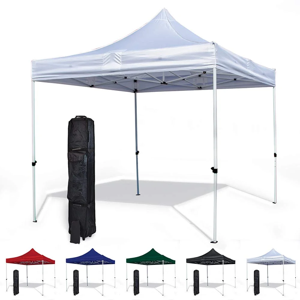 White 10x10 Canopy Tent - Economy Edition - Durable Steel Frame, Water-Resistant Canopy Top - Bonus Wheeled Canopy Bag and Premium Stake Kit&nbsp;(5 Color Options)
