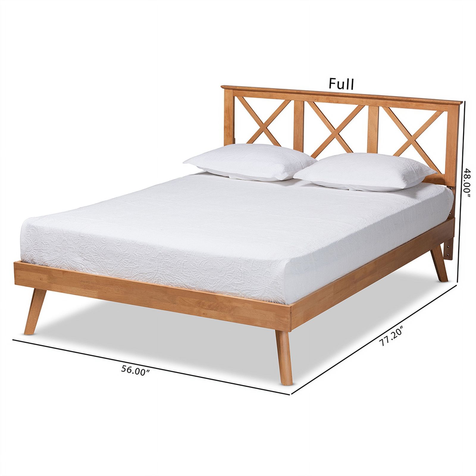 Bowery Hill Brown Finished Wood Full Size Platform Bed