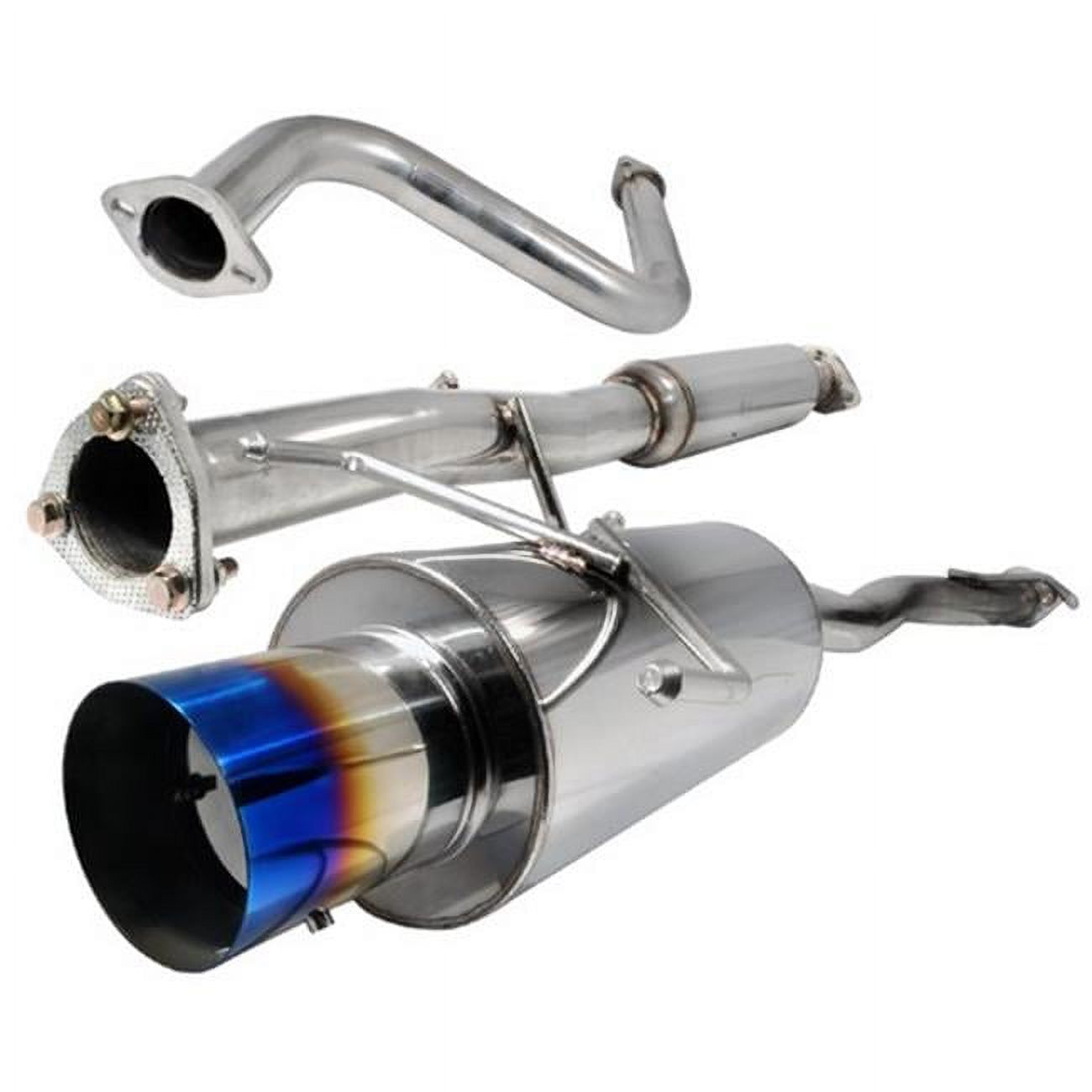 Spec-D Tuning Exhaust Catback System Burnt Rainbow Tip Compatible with Honda Accord 1990-1993