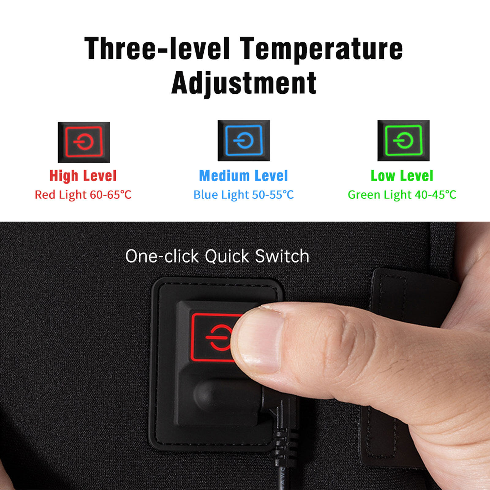 FlyFlise Bike Heated Handlebar Mittens Temperature Adjustable Windproof Cycling Gloves for Mountain Bicycle