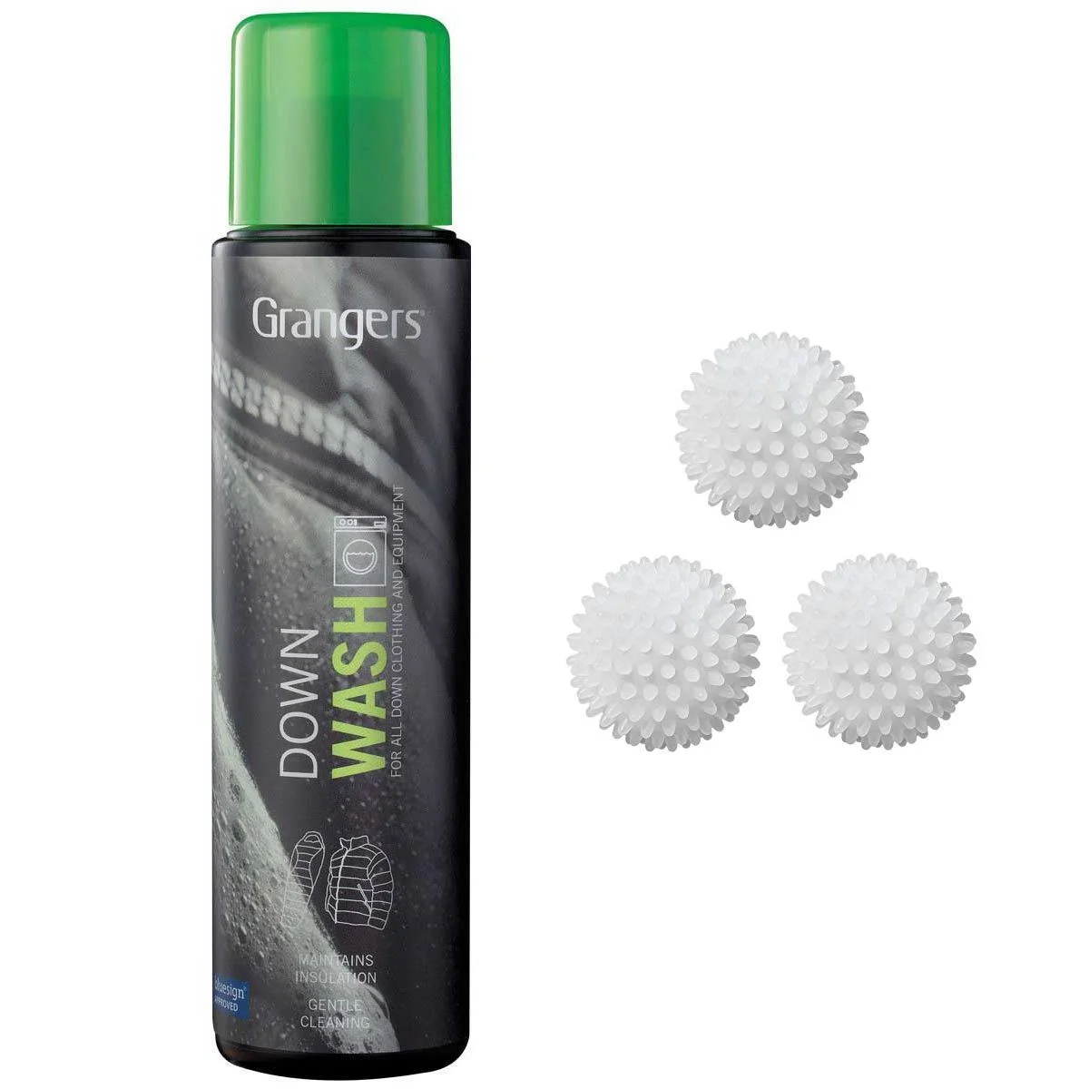 Grangers Down Wash 300ml x 2 Bottles + 3 Drying balls