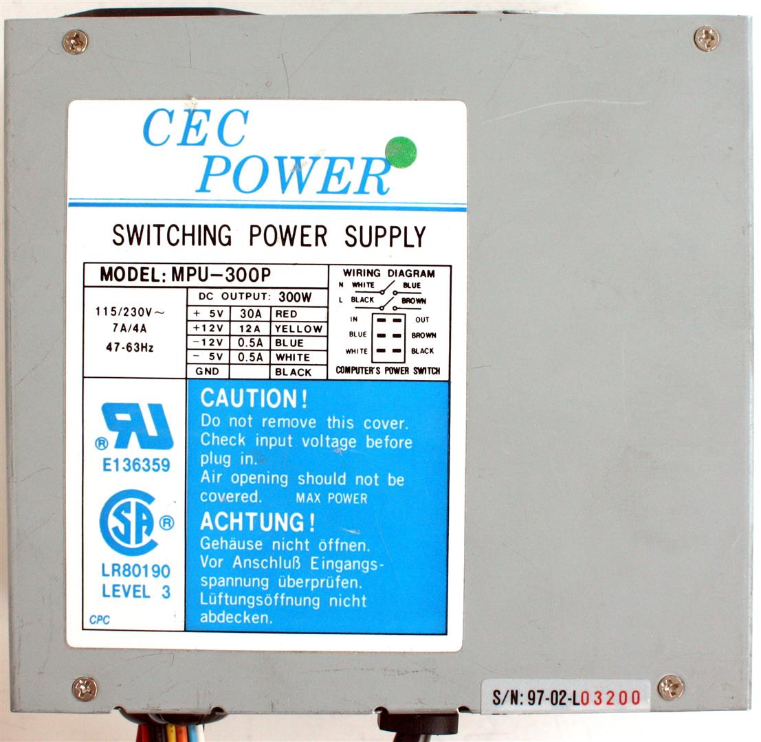 PWR SUPPLY, 300W, MPU-300P