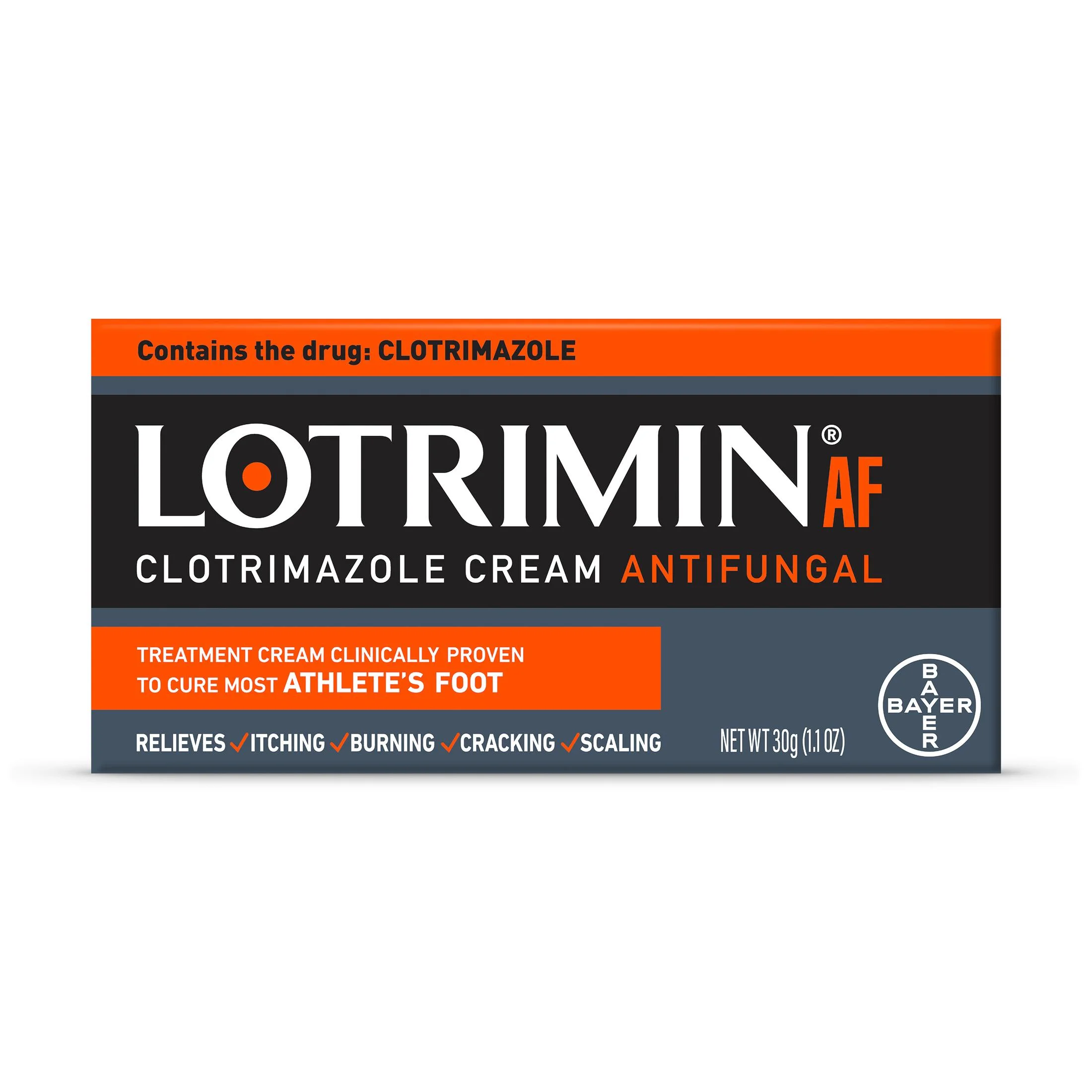 Lotrimin AF Athlete's Foot Antifungal Cream, 1.1 Ounce Tube
