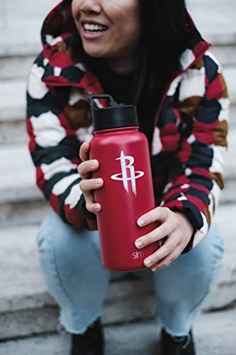 Simple Modern NBA Houston Rockets 32oz Water Bottle with Straw Lid Insulated Stainless Steel Summit