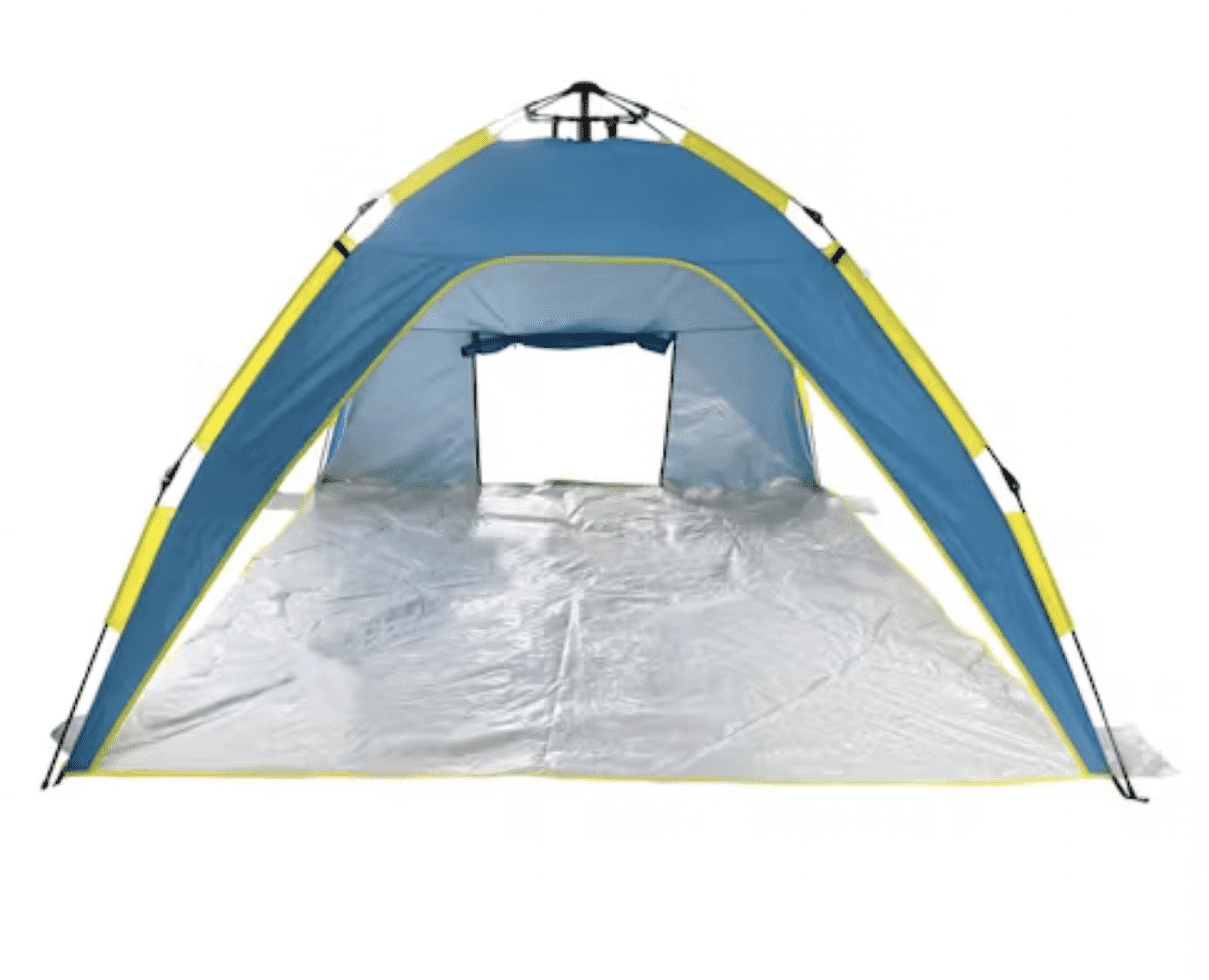 Bliss Hammocks BHT-A39-BY | Pop-Up Beach Tent W/ Carry Bag | Sun Protectant & Wind Resistant | Durable | Breathable Mesh Walls | Collapsible Design (Blue & Yellow)