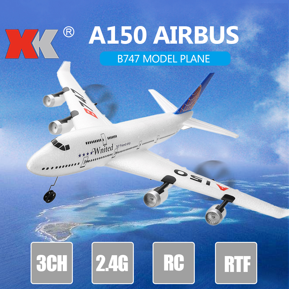 Wltoys XK A150 Airbus B747 Model Plane RC Fixed-Wing 3CH EPP 2.4G Remote Control Airplane RTF Toy