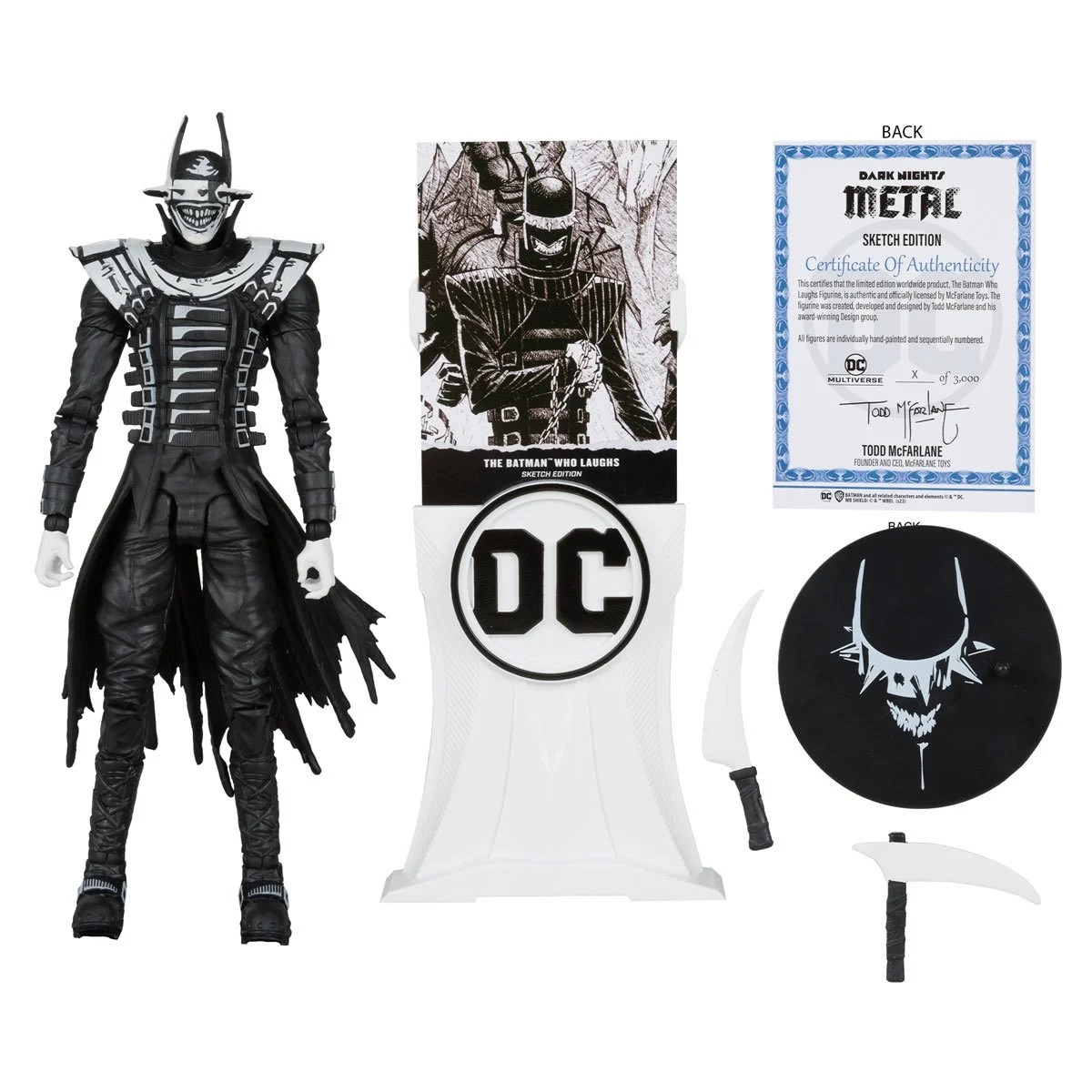 McFarlane Toys Gold Label DC Multiverse Dark Nights Metal Batman Who Laughs Sketch Edition 7 In. Action Figure Limited Edition