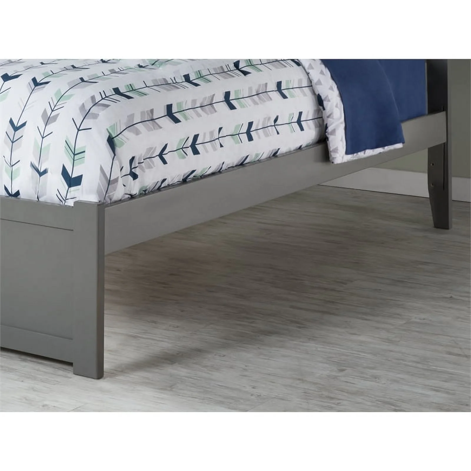 Bowery Hill Traditional Wood Full Mates Bed with Trundle in Gray