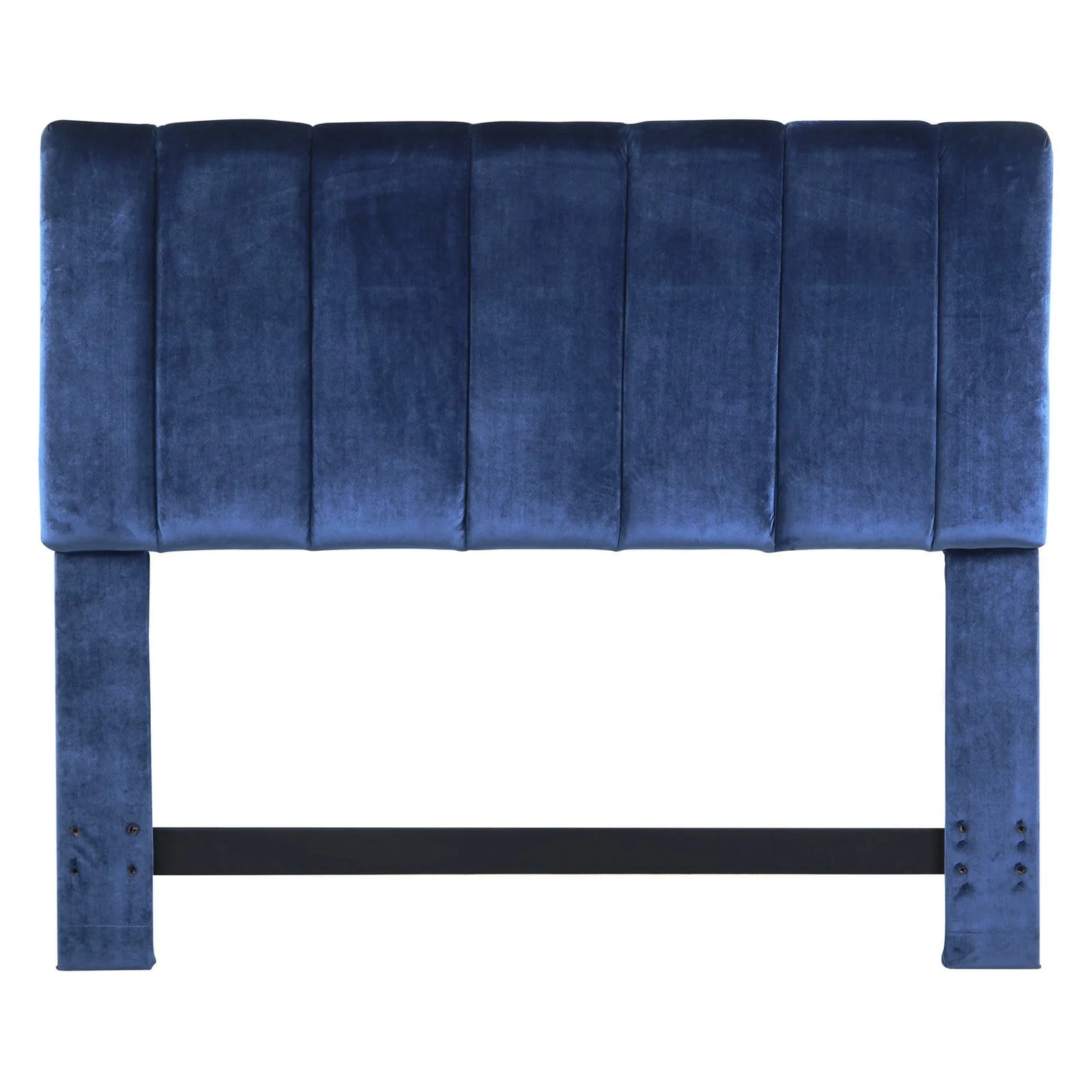 Siraj Headboard Velvet Upholstered Vertical Striped Modern Transitional
