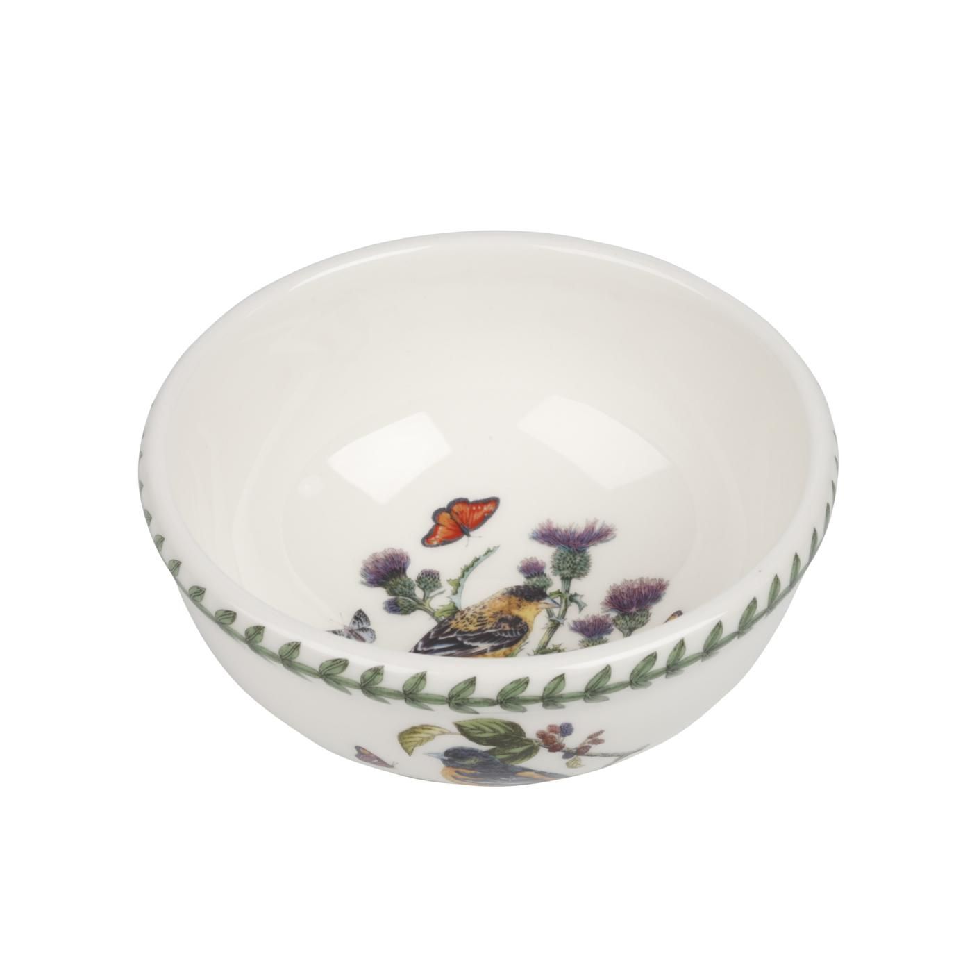Portmeirion Botanic Garden Birds 5.5 Inch Fruit Salad Bowl - Lesser Goldfinch